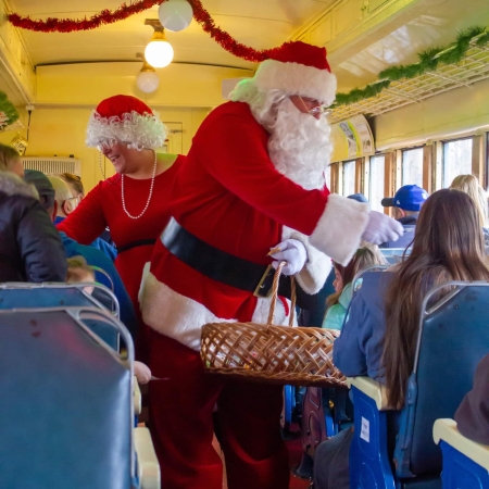 Santa on the NYLE train