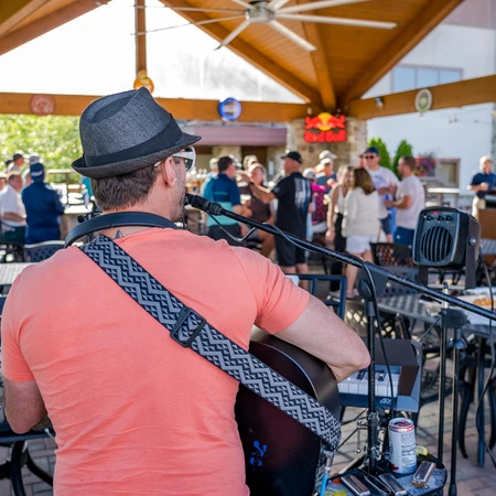 Musician at the Cabana Bar at Holiday Valley Resort