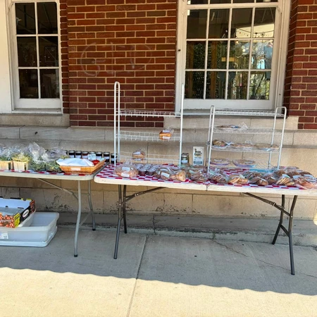Table set up at Craft & Farmer's Market
