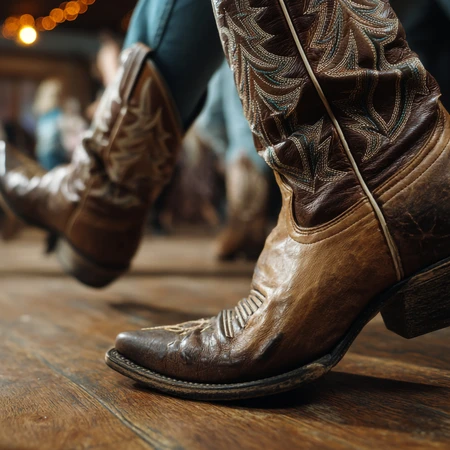Cowgirl boots line dancing