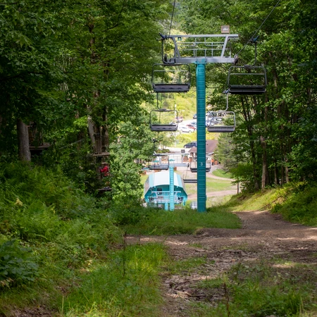View from hiking the ski slope at Holiday Valley