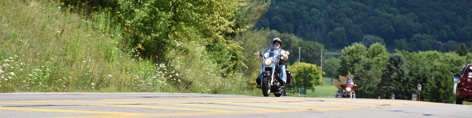 Motorcyclist during the Hog Rally