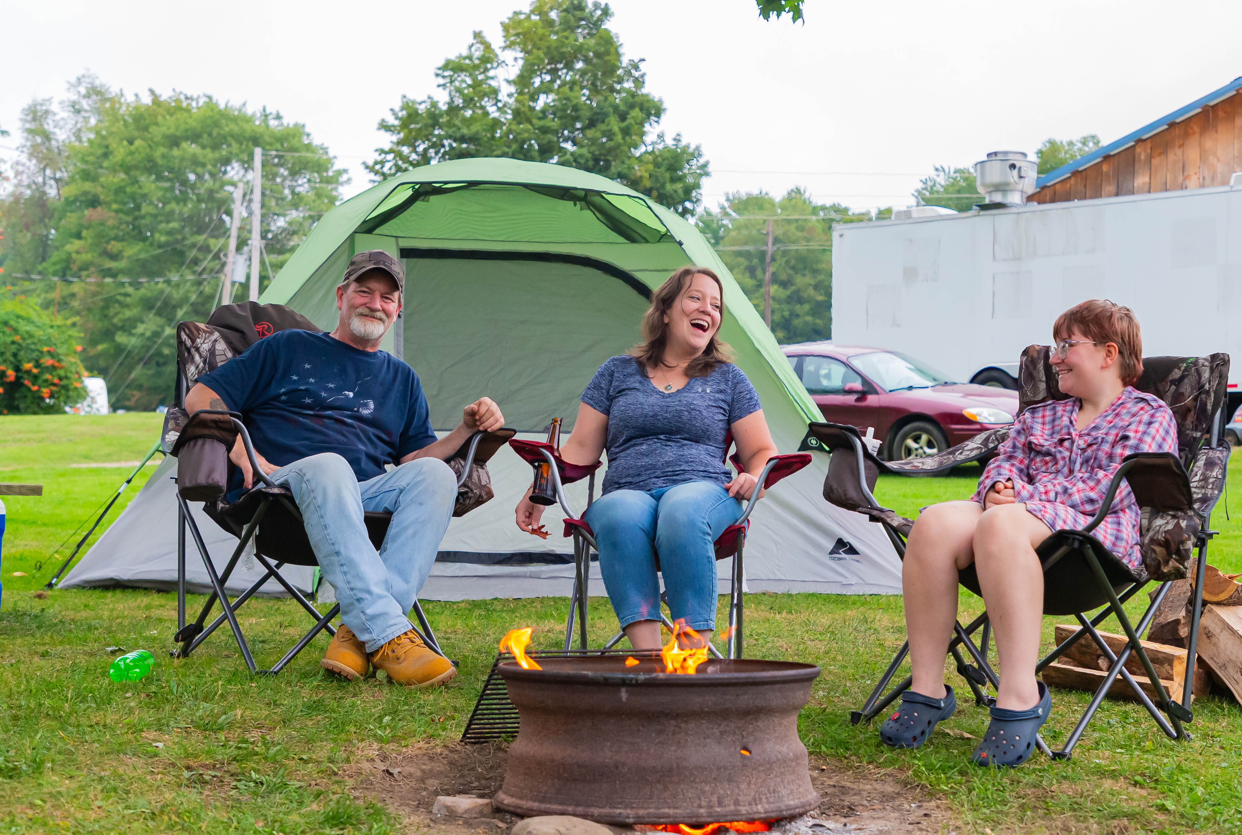 Campers at Pope Haven Campground