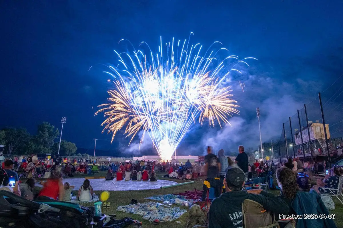 Fireworks at Bradner Stadium 
