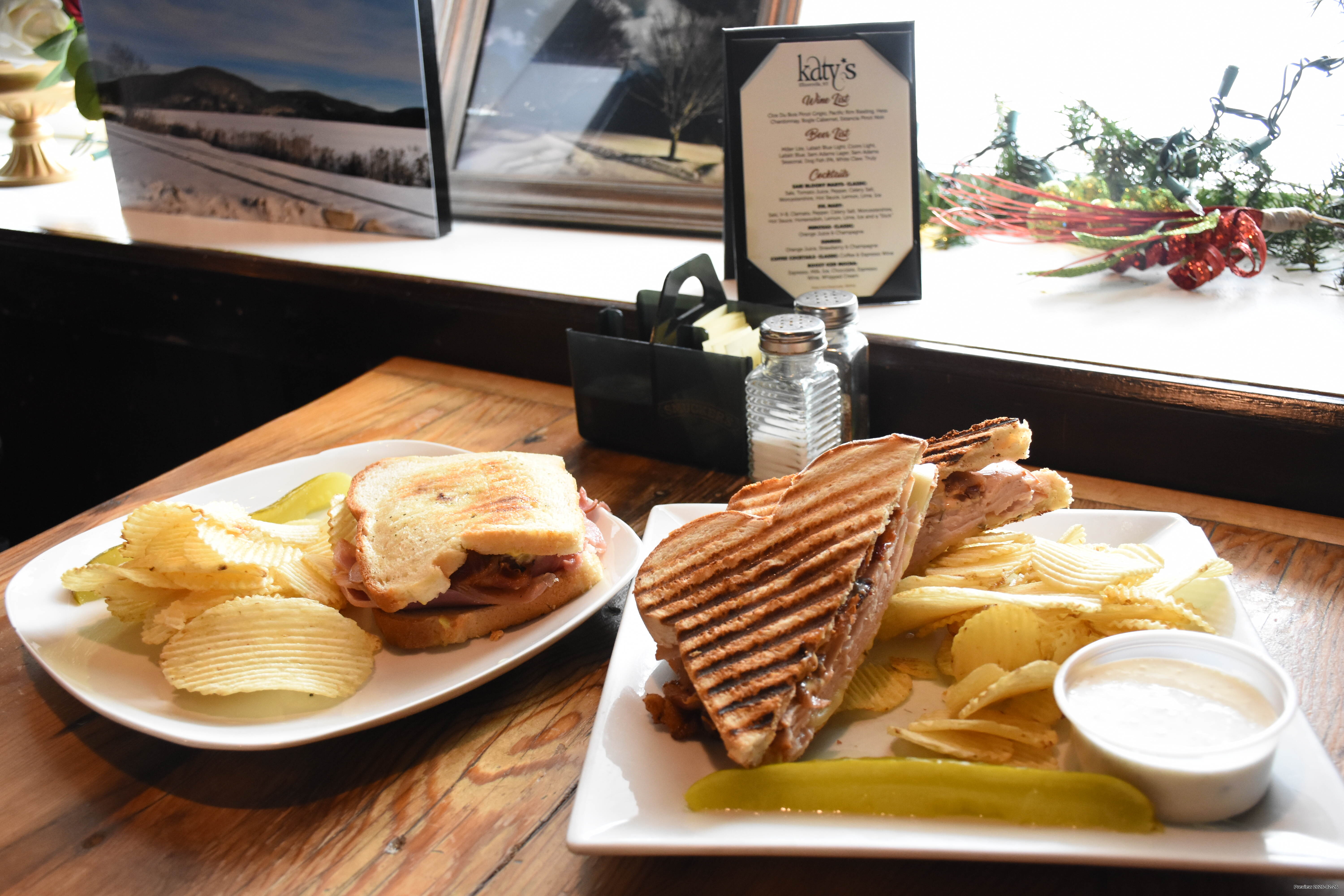 lunch at Katy's Cafe in Ellicottville