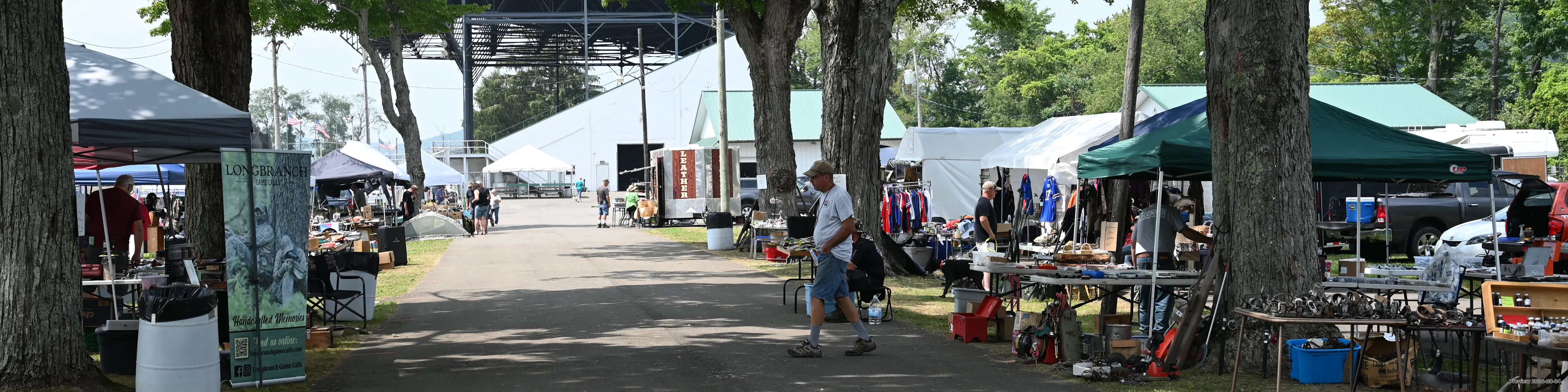A view of some of the outdoor vendors at the 2025 Cattaraugus County Sportsmen's Rendezvous