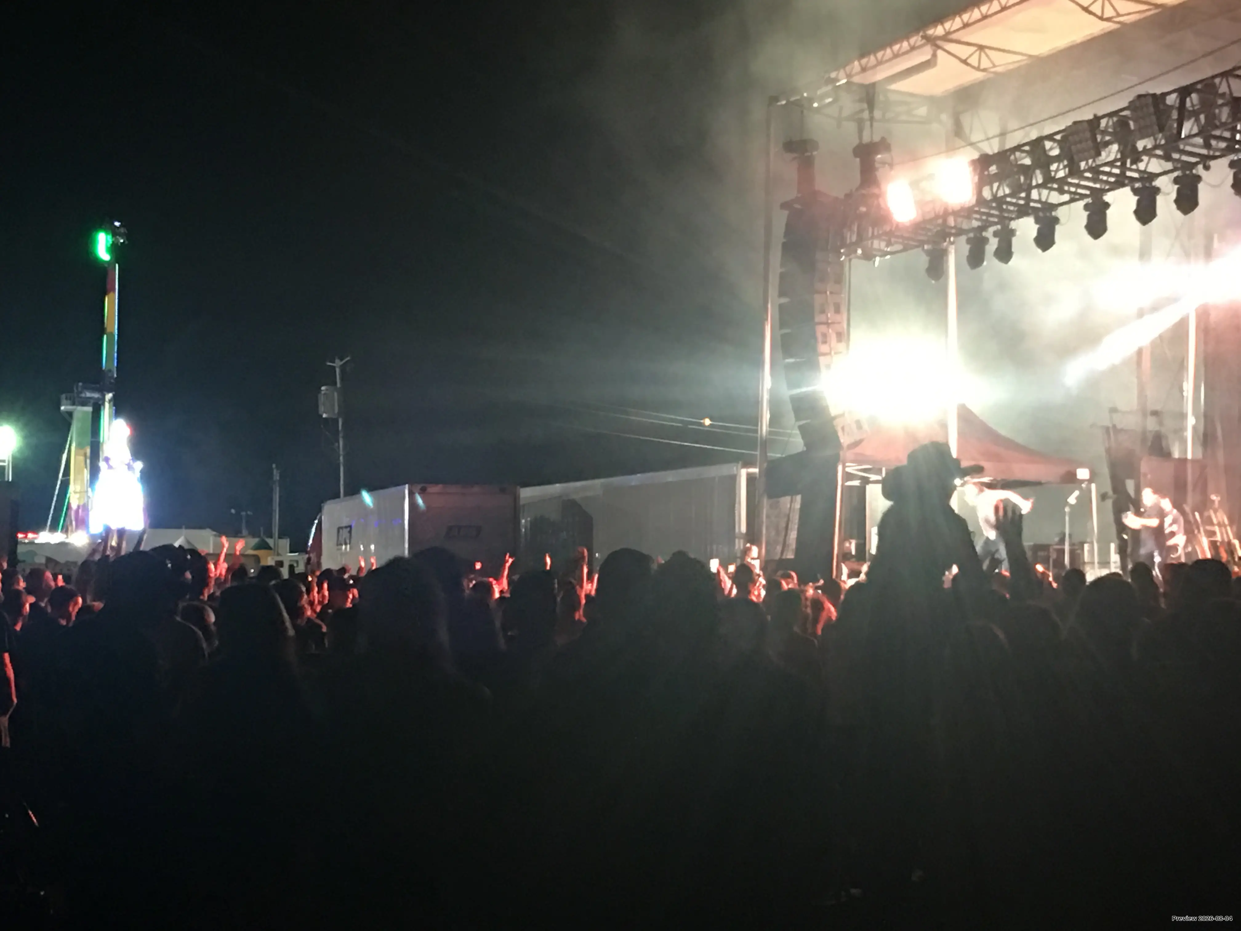 A view of the crowd at a concert at the Cattaraugus County Fair (2019)
