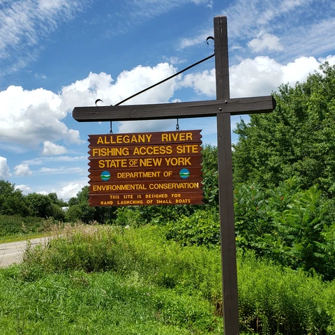 Sign at entrance to I86 launch