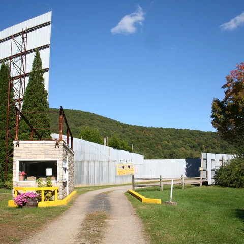 Entrance to the Portville Drive-In