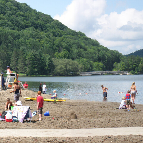 People at Red House Beach in the Summer, 2009
