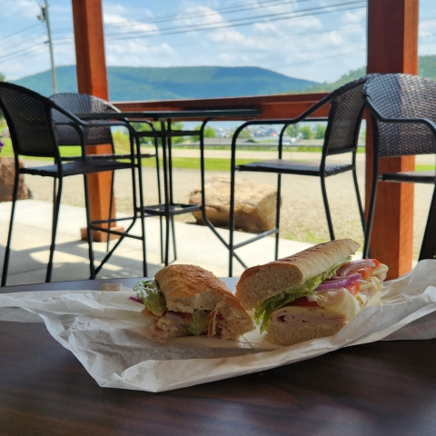Sub/Hoagie and a view from Onoville General Store
