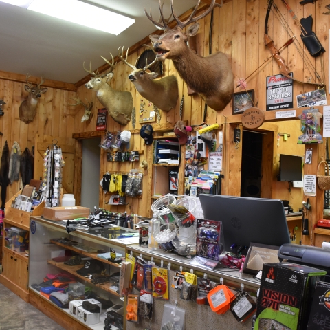 Front counter at Hide-A-Way Archery