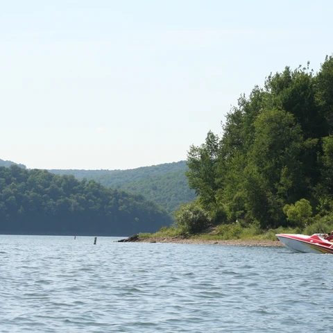 Boat on the Allegheny Reservoir