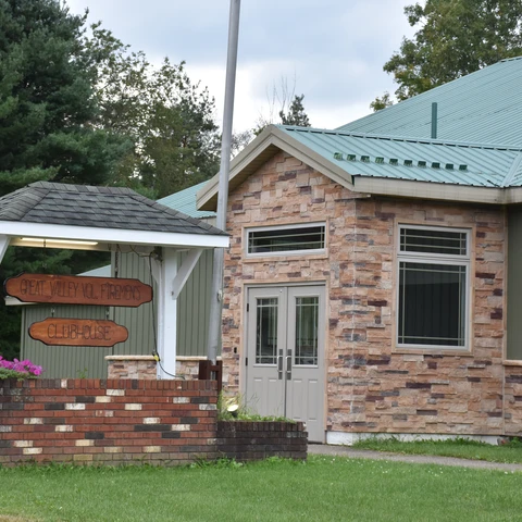 Outside of the Great Valley Fire Hall Clubhouse