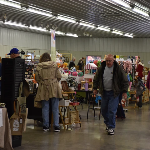 Vendors and shoppers at WILMA event