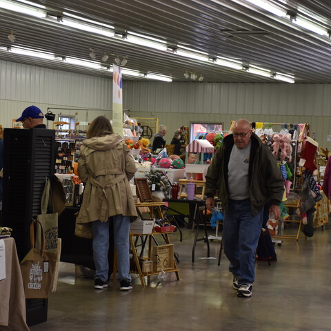 Vendors and shoppers at WILMA event