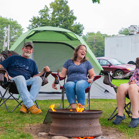 Campers at Pope Haven Campground