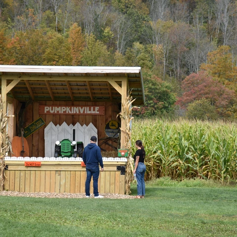 Couple Enjoying Pumpkinville 