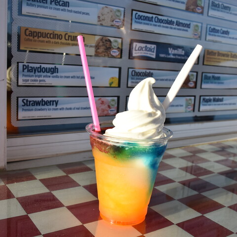 Rainbow juicey freeze at Hi-Ho