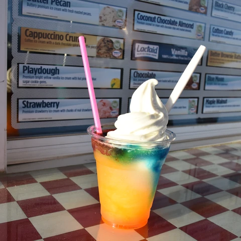 Rainbow juicey freeze at Hi-Ho