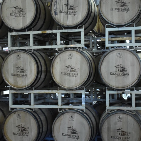 Barrels at Ellicottville Distillery