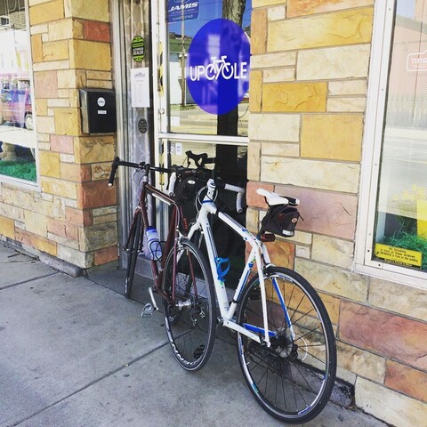 Bikes outside of Upcycle