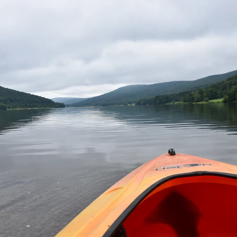 Kayaker on Quaker Lake 