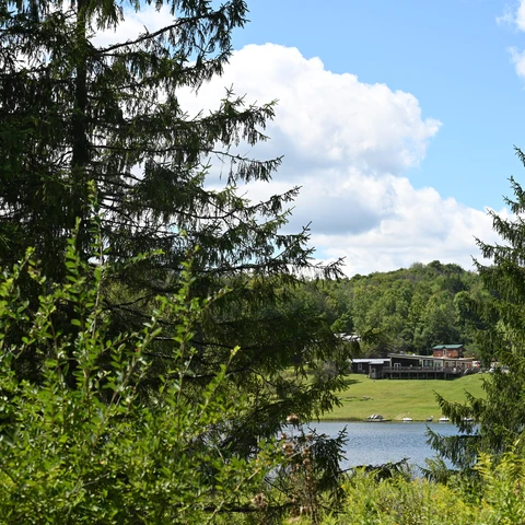 View of Bear Creek Lake Resort from entrance road