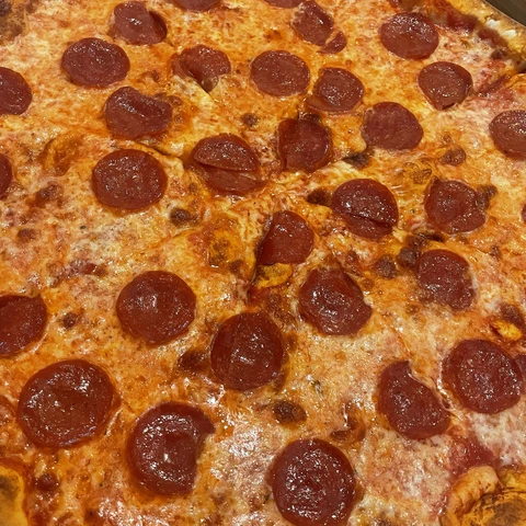 Cheese and Pepperoni Pizza at Renna's Pizza East