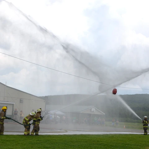 Water battle at Coldspring Picnic