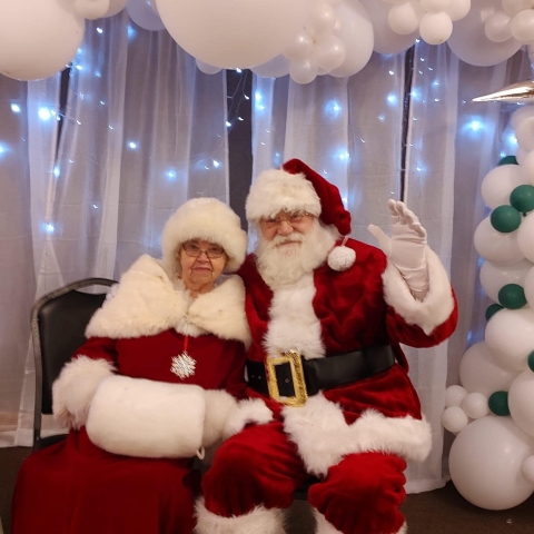 Santa and Mrs. Claus at the Firehall in Great Valley