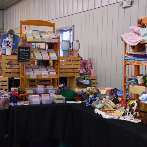 Crafts sold at a craft show in Catt. County