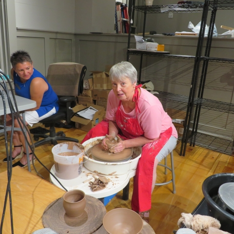 Pottery being made at Arts Council 
