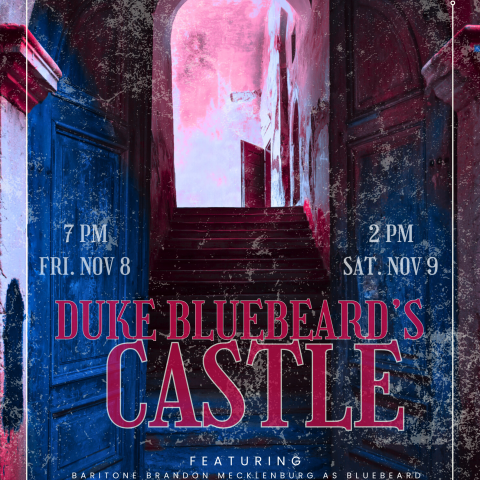 Poster for Opera Duke Bluebeard's Castle at Gowanda's Hollywood Theater in November 2024