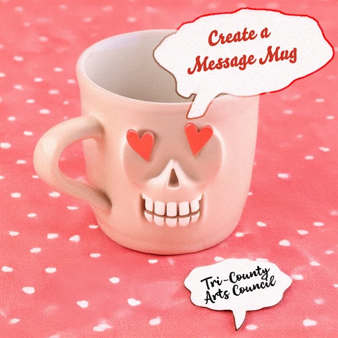 Create a unique message mug with instructor Violet Nolder at Tri-County Arts Council