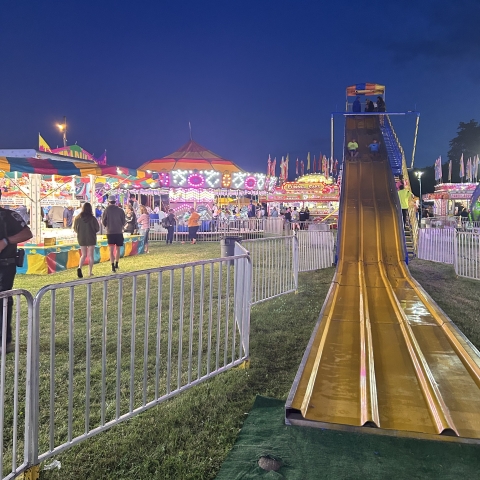 Giant Fun Slide at the Allegany Carnival in 2024