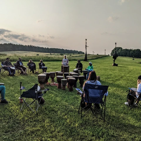 Drum Circle at Griffis Sculpture Park
