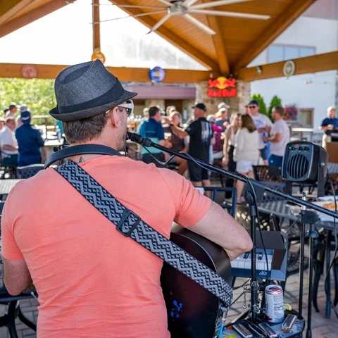 Musician at the Cabana Bar at Holiday Valley Resort