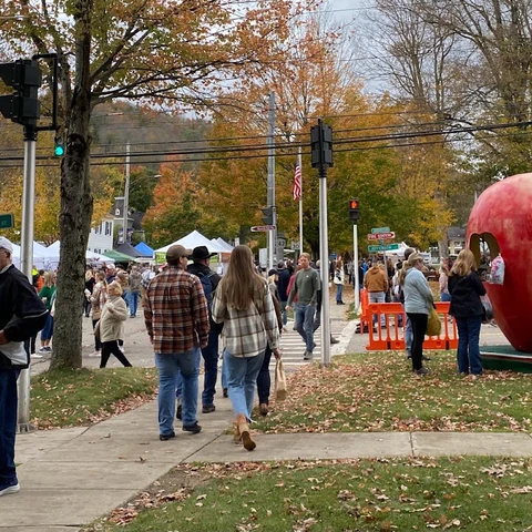 A view from Ellicottville's Historical Museum at Ellicottville's Fall Festival in 2023