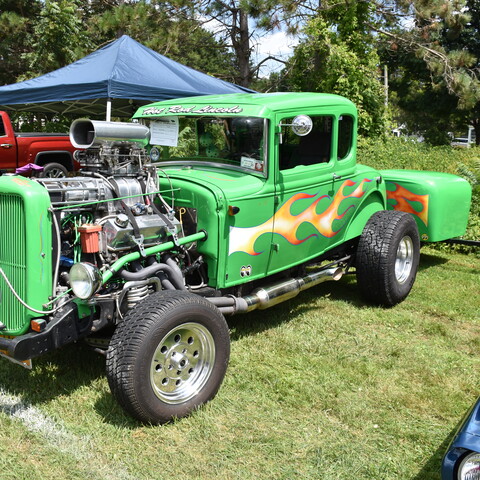 A car at a past car show in Cattaraugus County