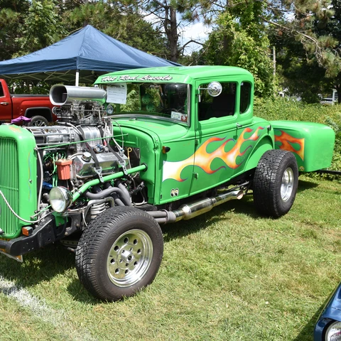 A car at a past car show in Cattaraugus County