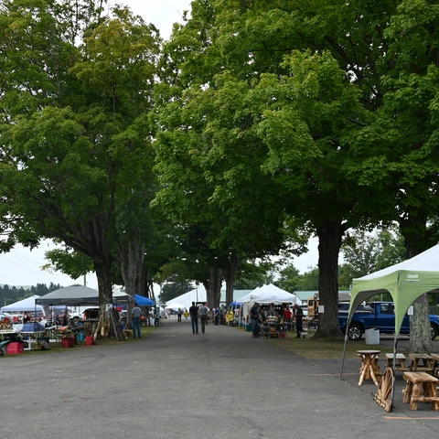 A view of some of the outdoor vendors at the 2025 Cattaraugus County Sportsmen's Rendezvous