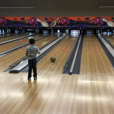 Kid Bowling at Good Times in Olean