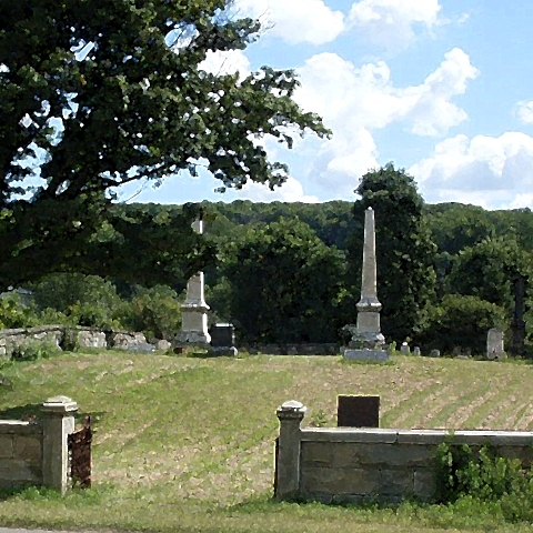 A view of Ten Broeck Cemetery in the Town of Farmersville