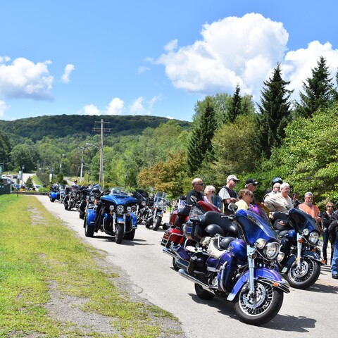 Motorcyclists during the Hog Rally