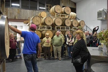 Group tour at the Ellicottville Distillery